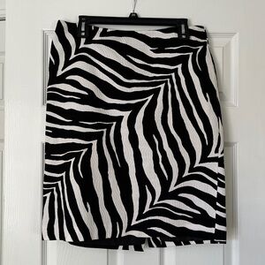 Talbots zebra print skirt animal size 10